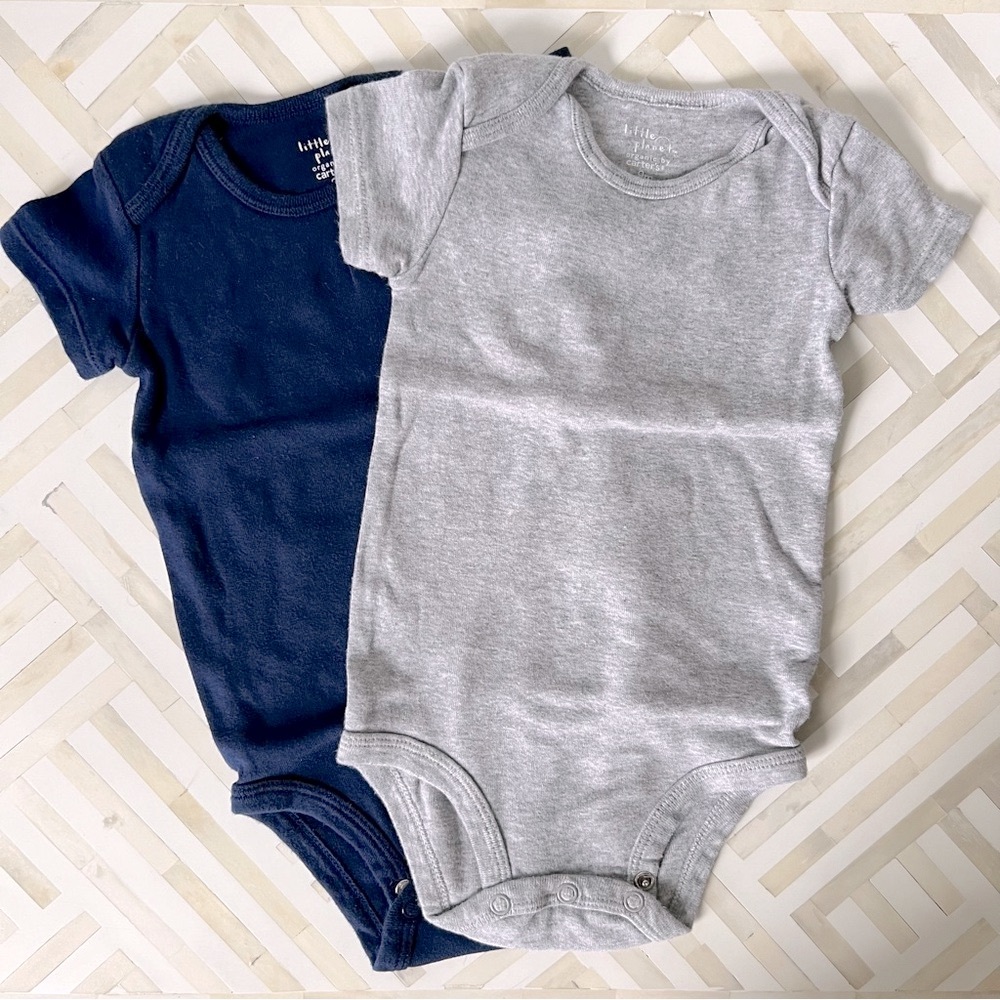 LITTLE PLANET Organic Cotton Onesies Bundle, 9mo